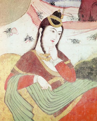 Woman from the Court of Shah Abbas I (detail) by Persian School